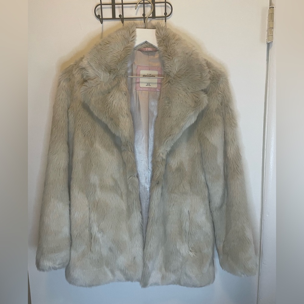 Abercrombie kids fox fur jacket